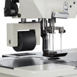 Consew 4214P Regular Model Four Needle Puller Feed Sewing Machine with Table and Servo Motor