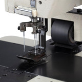 Consew 4224RBP with Reverse, Big Bobbin with upper feed and Puller Four Needle Puller Feed Sewing Machine with Table and Servo Motor