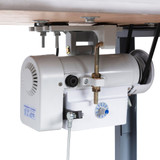 Consew 29BL 18 inch with large hook Single Needle Cylinder Arm Shoe Repair and Mending Sewing Machine with Table and Servo Motor