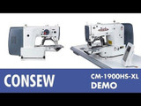  Consew CM-1900HS-XL Single Needle Direct Drive Computer-Controlled Bar Tacking Machine with Complete Tabling 