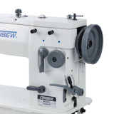 Consew CN2093R Single Needle Drop Feed Auto-Oiling Zig-Zag Sewing Machine with Table and Servo Motor