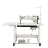 Consew P1255RBLH-18-1 6" High vertical workspace P1255RBLH-18-1 Single Needle 18" Long Arm Compound Feed Walking Foot Sewing Machine with Table and Servo Motor