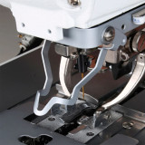 Jack JK-9820-02 Electronic Keyhole Eyelet Sewing Machine Comes With Complete Fully Assembled Tabling and Built-In Direct Drive Motor