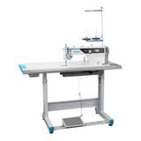 Jack A5E-B Single Needle Fully Automatic Direct Drive Drop Feed Lockstitch Industrial Sewing Machine with Complete Fully Assembled Tabling Included