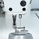 Jack A5E-B Single Needle Fully Automatic Direct Drive Drop Feed Lockstitch Industrial Sewing Machine with Complete Fully Assembled Tabling Included