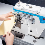 Jack E4S-3-02-233 High Speed 3 Thread Overlock Machine with Complete Fully Assembled Tabling Included
