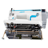 Jack F6 Single Needle Direct Drive Lockstitch Industrial Sewing Machine with Complete Fully Assembled Tabling Included