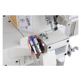 Jack 8670G-01CBX364-UT 3-Needle Small Cylinder Arm Coverstitch Machine with Complete Fully Assembled Tabling Included