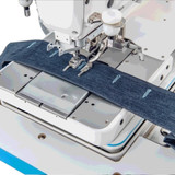 Jack T9820G-02-D-P Electronic Keyhole Buttonhole/Eyelet Machine with Complete Fully Assembled Tabling Included