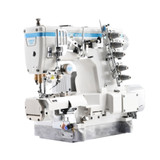 Jack K6-A-UT 3-Needle Cylinder Bed Coverstitch Machine with Complete Fully Assembled Tabling Included