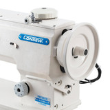 Consew P1510RB-14 Single Needle 14" Long Arm Walking Foot Lockstitch Sewing Machine with Complete Fully Assembled Table and Servo Motor Included