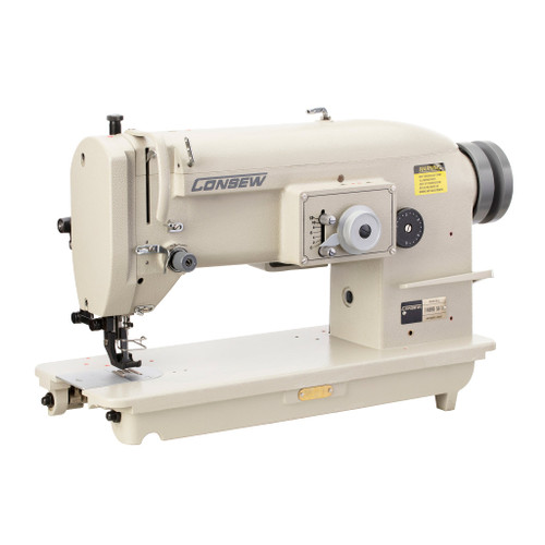 Consew 146RB-3A-1 Zig-Zag Single Needle Walking Foot Sewing Machine with Table and Servo Motor