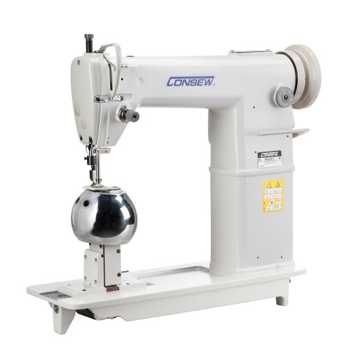 Consew 228R-WIG​​ Single Needle Drop Feed Post Bed Wig and Hat Sewing Machine​ Complete with Table and Servo-Motor