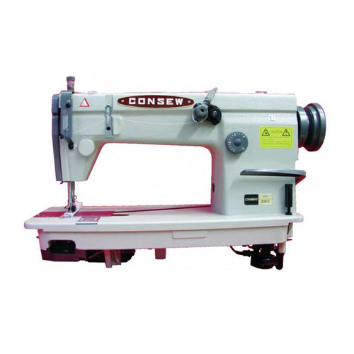 Consew 326SH-1 Heavy Duty Single Needle Heavy Duty Double Chainstitch Sewing Machine with Table and Servo Motor​