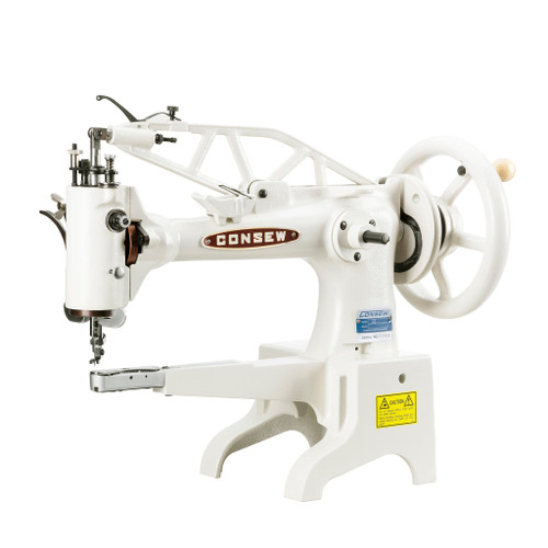 Consew 29 12 inch with regular hook Single Needle Cylinder Arm Shoe Repair and Mending Sewing Machine with Table and Servo Motor