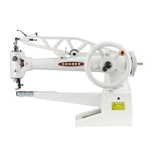 Consew 29L 18 inch with regular hook Single Needle Cylinder Arm Shoe Repair and Mending Sewing Machine with Table and Servo Motor