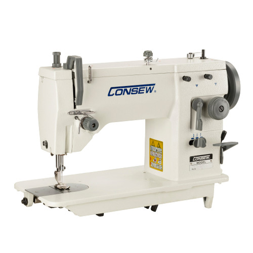 Consew CN2053R-2A Zig-Zag Single Needle Drop Feed Sewing Machine with Table and Servo Motor