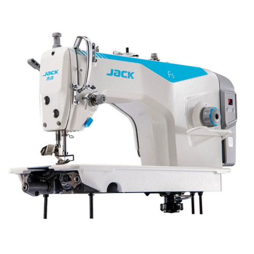 Jack F5 Single Needle Direct Drive Lockstitch Industrial Sewing Machine with Complete Fully Assembled Tabling Included