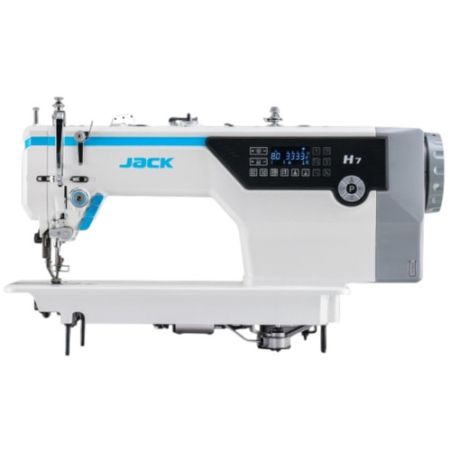 Jack H7-C Single Needle Heavy Duty Top and Bottom Feed Compound Walking Foot Lockstitch Sewing Machine with Complete Fully Assembled Tabling Included
