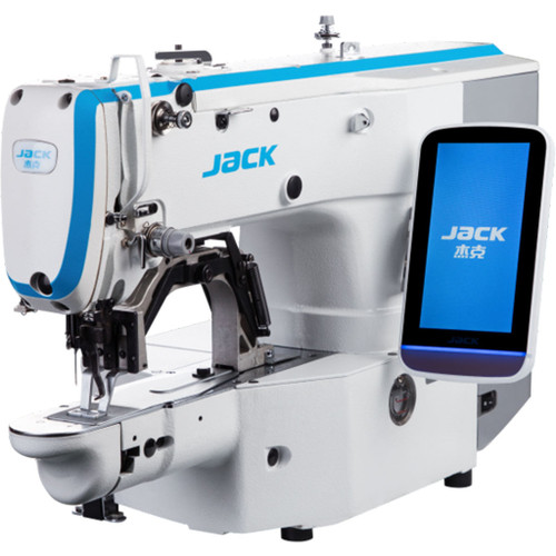 Jack T1900GH-DII Single Needle Direct Drive Bartacking Machine with Complete Fully Assembled Tabling Included