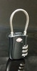 TSA Travel Luggage Lock 3 Dial Black Backpack Flexible Shackle