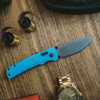 SOG Flash AT Civic Cyan Assisted Folding Knife 3.45" D2 Black Plain Blade, Blue GRN Handles - 11-18-03-57