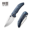 WEKNIFE Riff-Raff Thumb Stud Knife Blue Titanium Handle (3.12" Hand Rubbed Satin CPM 20CV Blade) WE22020B-2