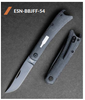 Esnyx Knives Silver Line Beer Buster Jr Front Flipper Knife 2.625" M390 Black PVD Drop Point Blade, Black Canvas Micarta Handles with Bottle Opener - ESN-BBJFF-54