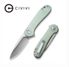 CIVIVI Button Lock Elementum II Pocket Knife Natural G10 Handle (2.96" Nitro-V Blade) C18062P-2