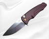 Medford Knife & Tool Smooth Criminal Red Tumbled S35VN Bronze Hardware