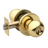 USCAN US80P Orbit Knob Grade 2 Cylindrical Storeroom Function Lockset-2-3/4 Backset - Polished Brass Finish