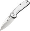 SENCUT ArcBlast Flipper Button Lock Knife Silver Aluminum (2.9" Satin) S22043B-2