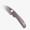 Flytanium Spyderco Shaman Lotus Stonewash Titanium Scales 