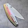 TRM Atom 3D Contoured G10 Rainbow Trout Scales - 20CV Blade - Made In USA