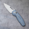 TRM Blue Denim Micarta 3D Bulldog With Magnacut Blade-Made In USA