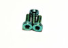 RGT Pocket Clip Screw Set-Machined Titanium Green Ano 