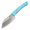 Hellbender Blade Co. New Small Fixed Blade Knife Magnacut Tiffany Blue G10 Leather Sheath