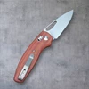 TRM Autumn Orange Micarta 3D Bulldog With Magnacut Blade-Made In USA