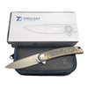 Dream Tech D4288BR M390 Pocket Knife With Bronze Titanium Handle And Button Lock System Blade Show 2026