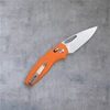 TRM Bulldog Rev. B Autumn Orange G10 3D Lizard Skin With Magnacut Blade-Made In USA