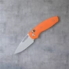 TRM Bulldog Rev. B Autumn Orange G10 3D Lizard Skin With Magnacut Blade-Made In USA
