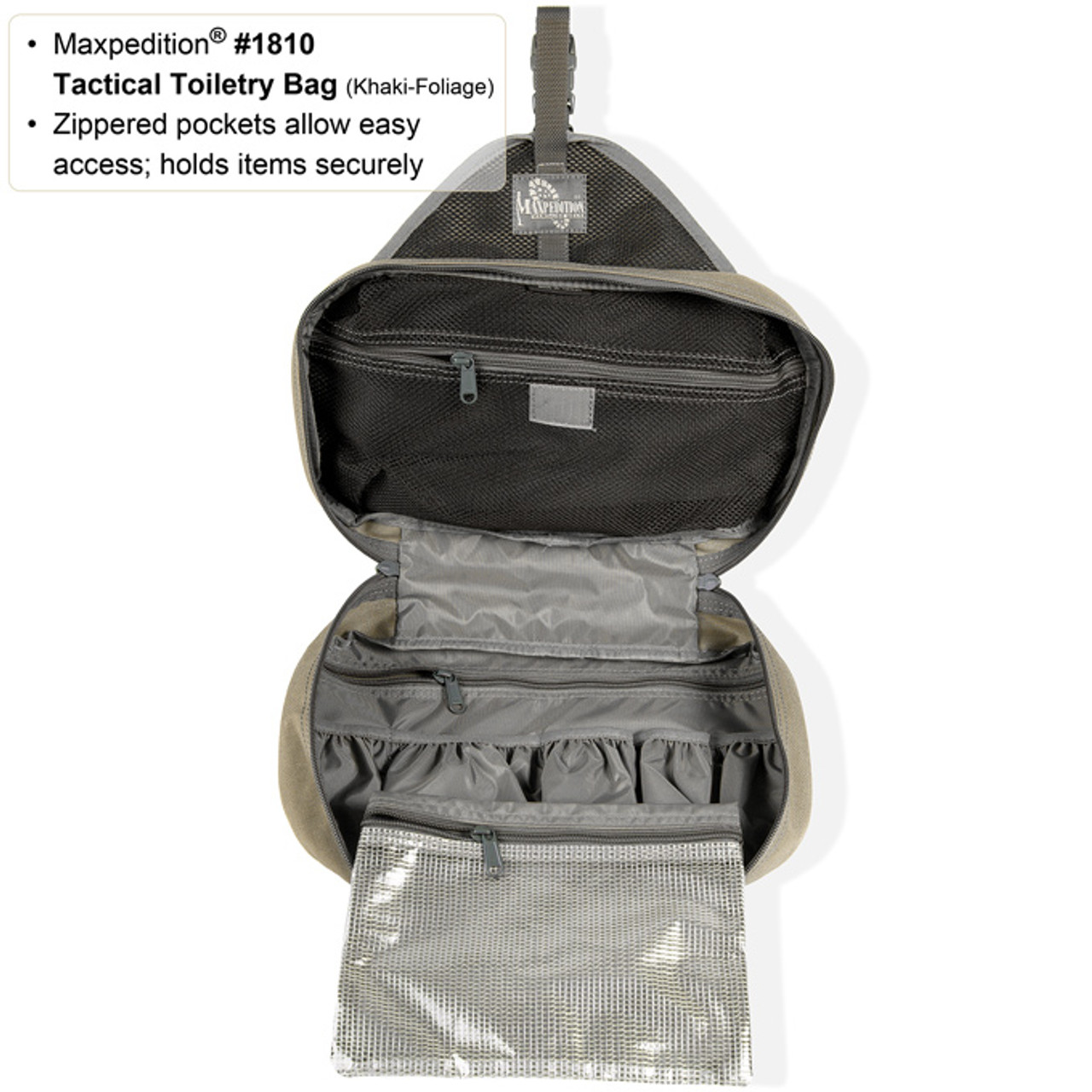 Maxpedition Toiletries Bag 1810KF Khaki Foliage