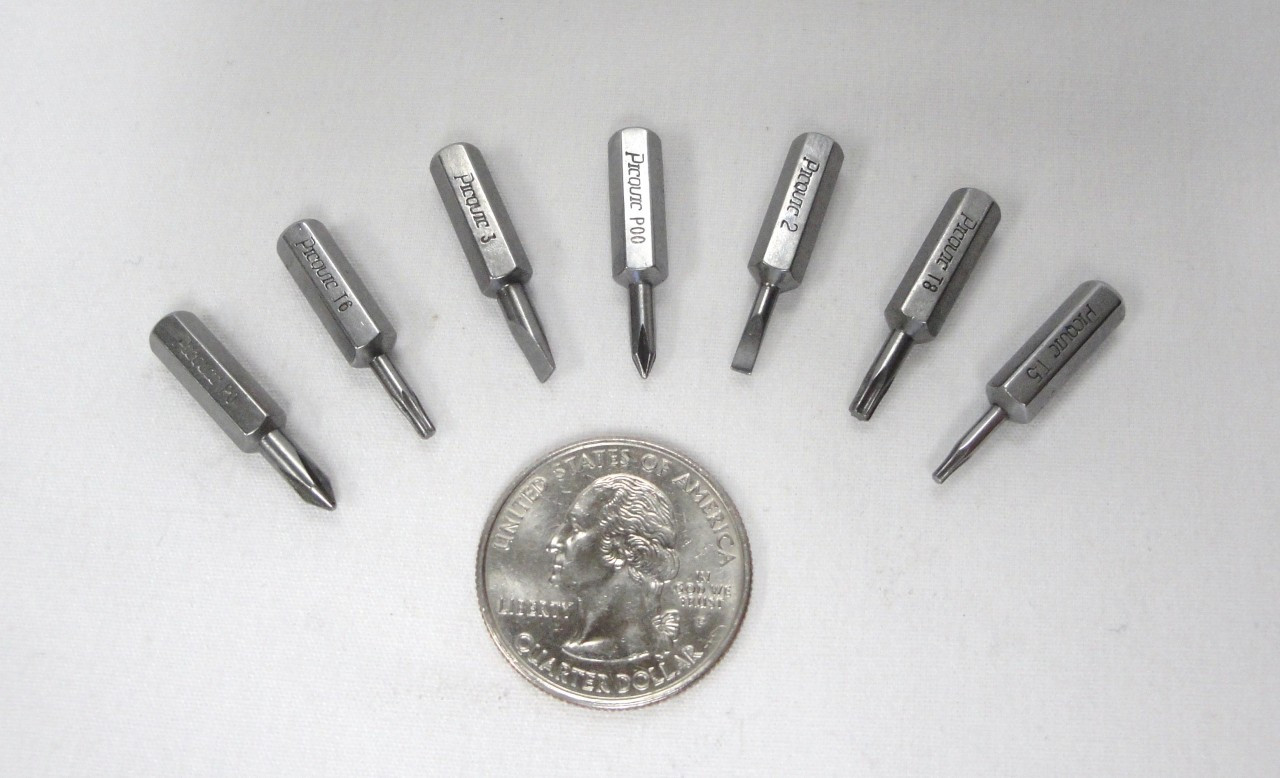 thumbnail image 2 of Picquic Teeny Turner Screwdriver – Small Multi-Bit With 7 Bits, 1 Long Bit – Red 2 of 5