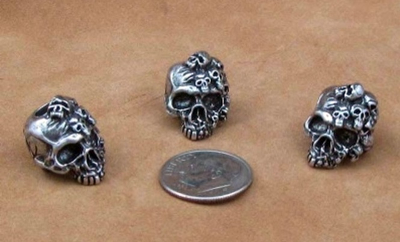 Schmuckatelli Bead Mind Skull - Pewter