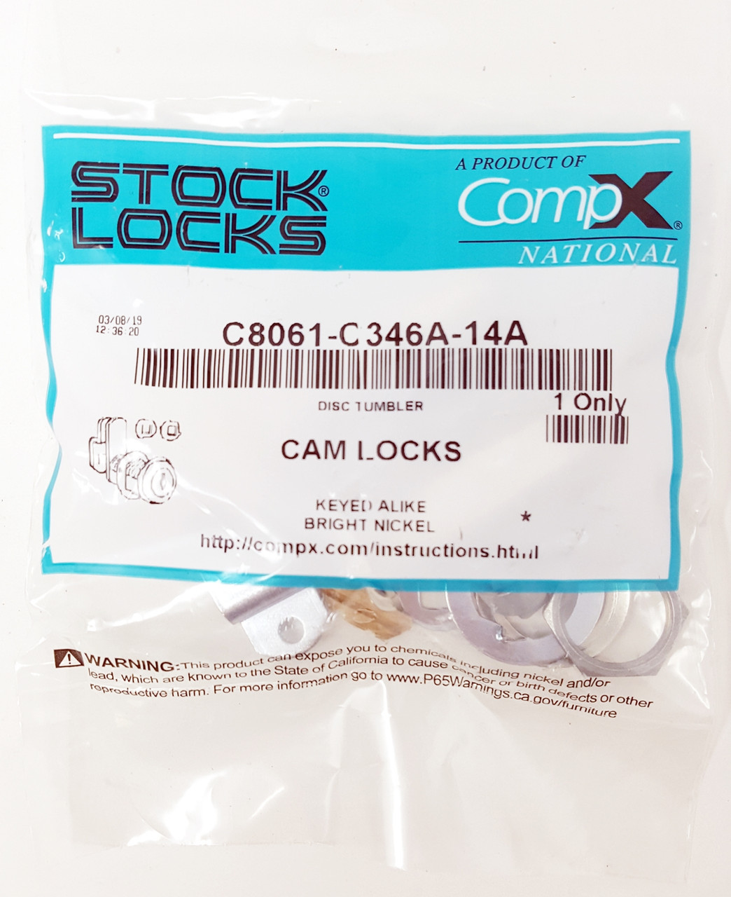 National C8061-14A-C346A 2 Inch Cam Lock