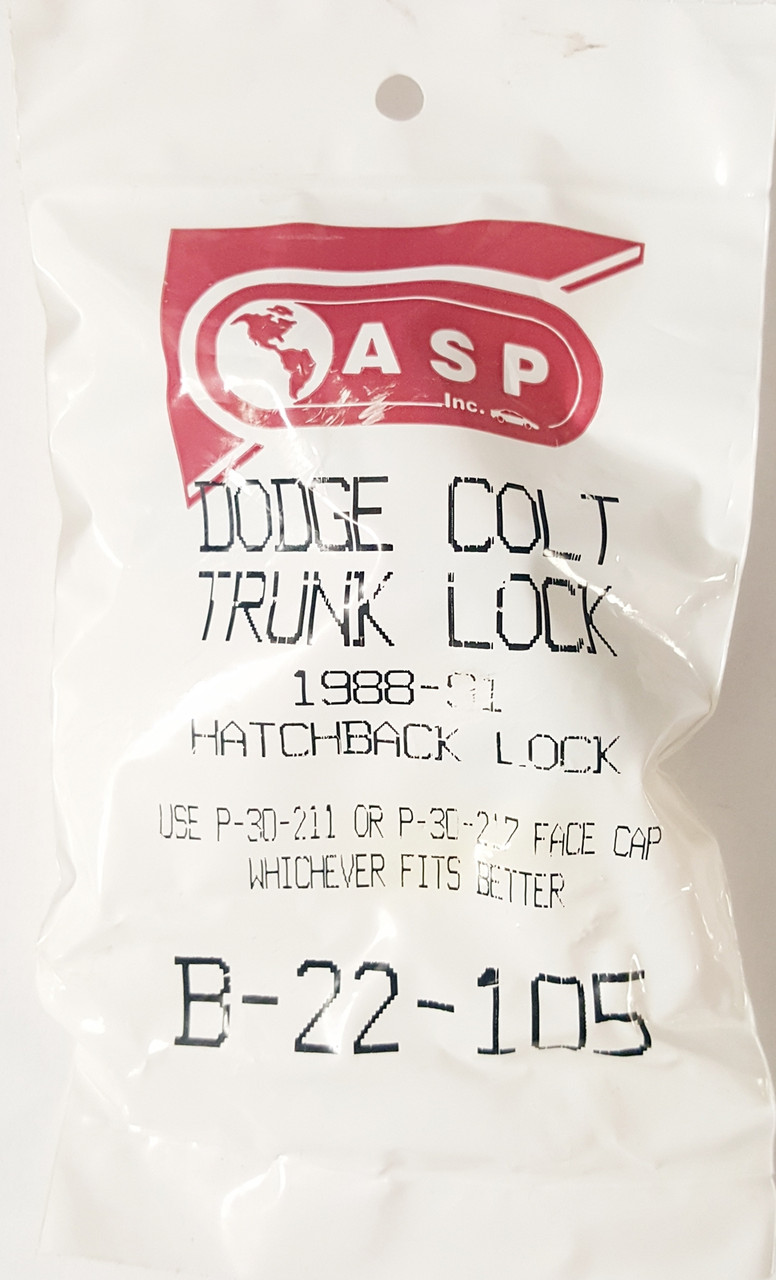 ASP Dodge Colt Rear Trunk Lock B-22-105 1988-1991 