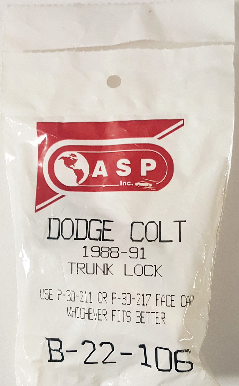 ASP Dodge Colt Rear Trunk Lock B-22-106 1988-1991 