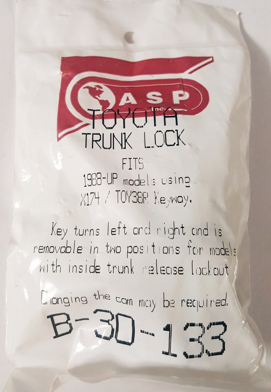 ASP Toyota 1988 and Up Rear Trunk Lock B-30-133 - SafeAndLockStore
