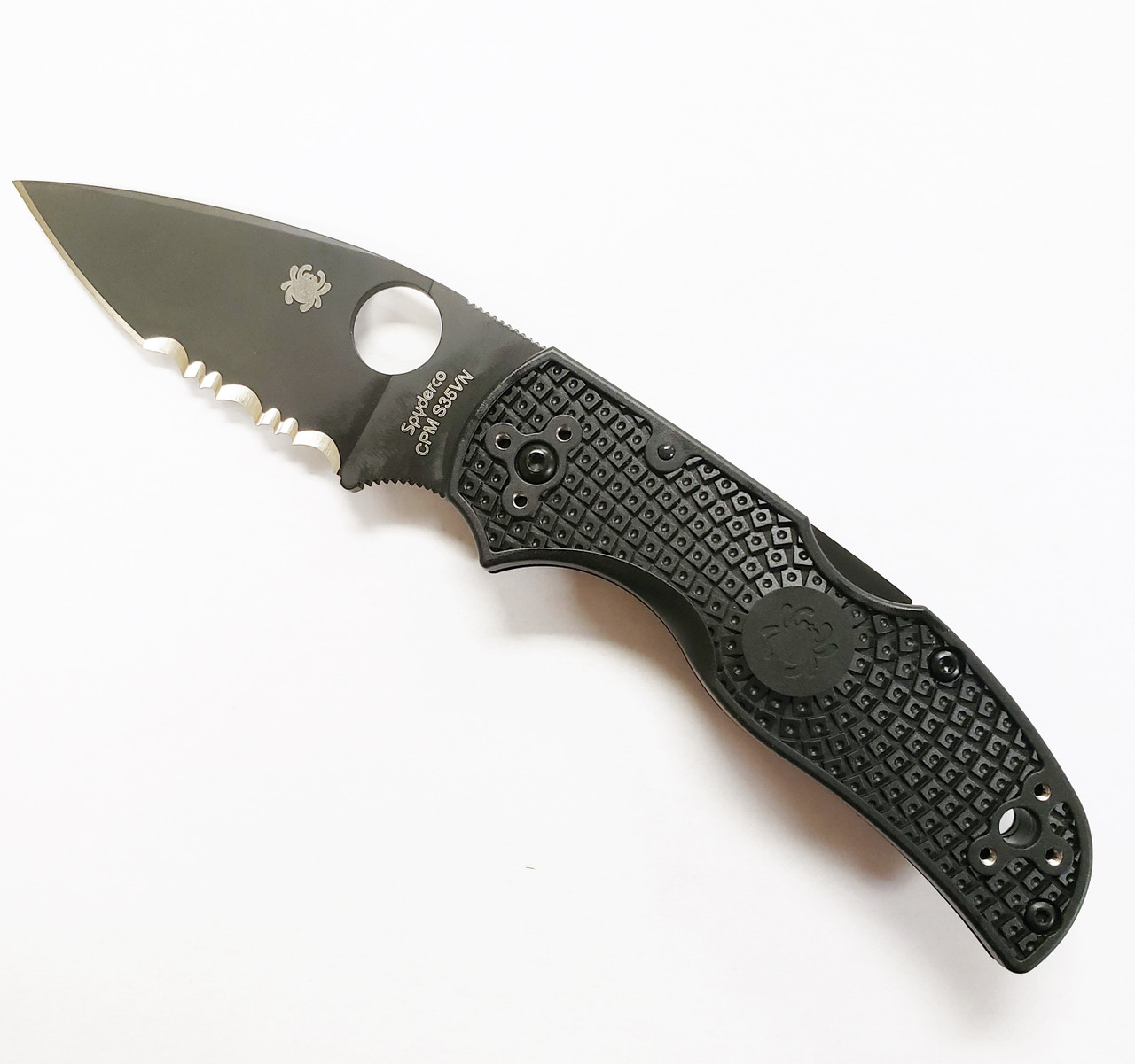 Spyderco Black FRN NATIVE® 5 Serrated Black Blade S35VN