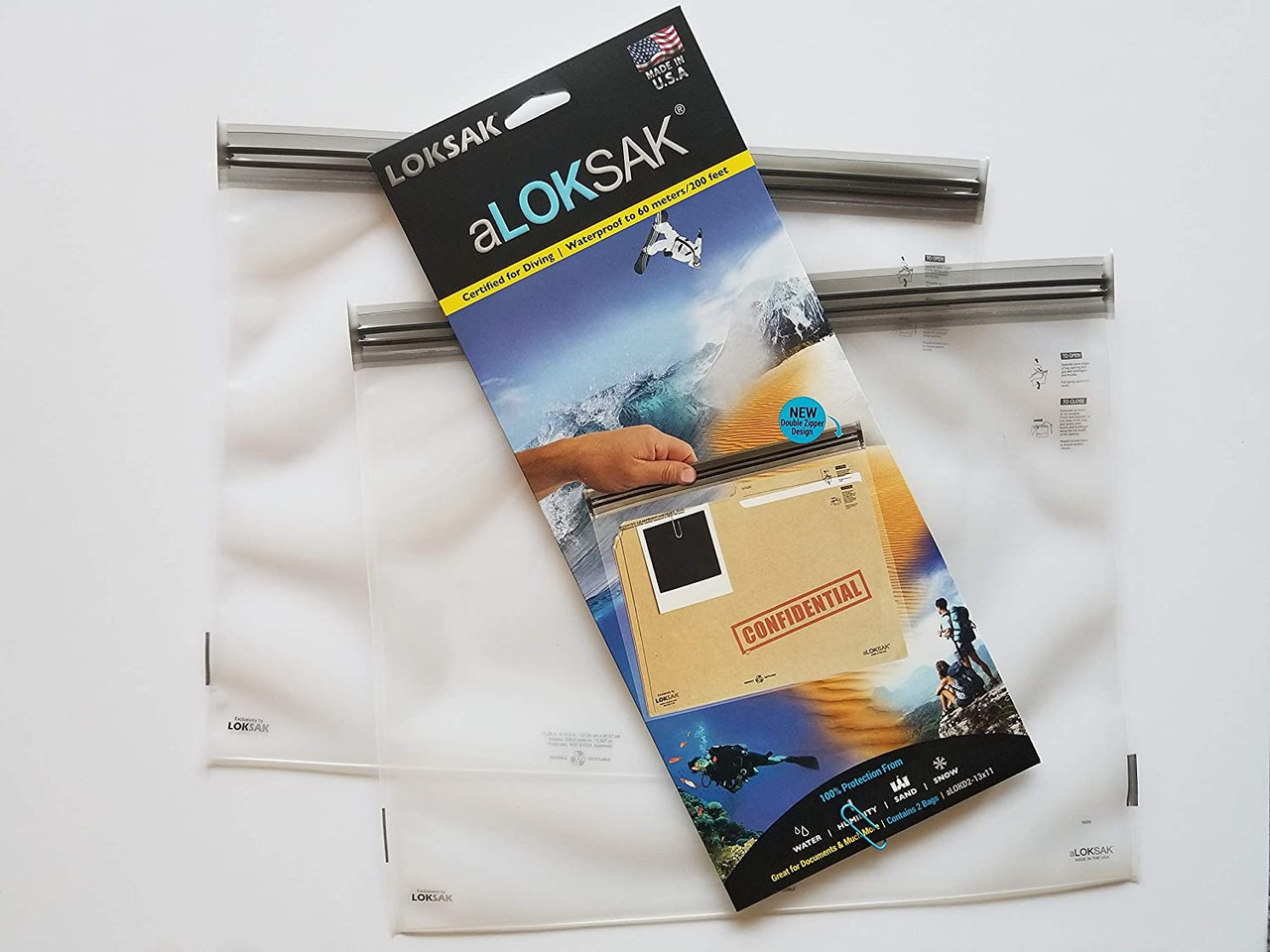 aLOKSAK Waterproof Storage Bags aLOKD2-13x11 2 Pack